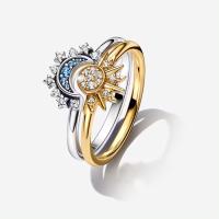 NUEVO Conjunto de Regalo Anillos plata 925 Mujer Original Luna y Sol - details 1