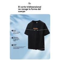 Camiseta de manga corta transpirable y holgada para hombre de verano de manga corta - details 5