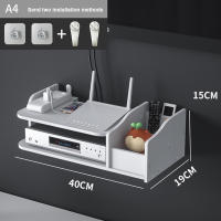 Estante de almacenamiento flotante, organizador de Monitor, soporte de módem de pared, ahorro de espacio, artículos diversos - details 7