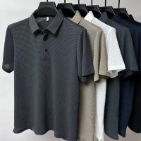Nueva camisa Polo de color liso, combinada con un tejido vaquero informal de manga corta, cómodo y transpirable, adecuado para el verano - details 9