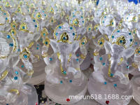 Etiquetado premium de adorno de resina de Dios elefante de vidrio de agua blanco transparente - details 11