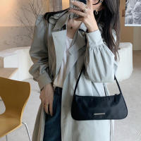 Bolso Oxford de hombro para mujer, diseño Retro, pequeño bolso con cremallera, bolso de mujer de Color sólido con asa superior - details 4