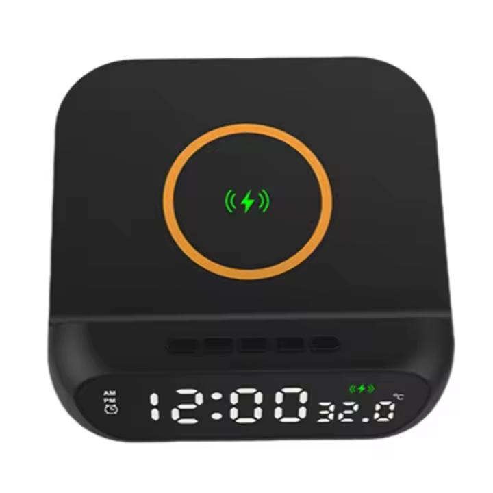 Cargador Inalámbrico 3 En 1 De 15 Vatios, Pantalla LED Con Pantalla Digital, Indicador De Temperatura, Br Elegante - 1