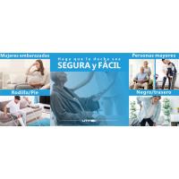 silla de ducha con respaldo