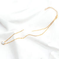 Accesorios eléctricos Moda Accesorios de ropa simples para mujer Cadena de clavícula de circón versátil de moda - details 6