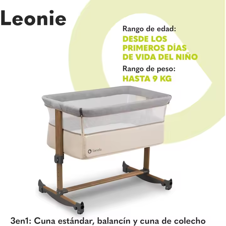 Cama de bebé Independiente hasta 9 kg, Cama supletoria y Cuna, Ajuste de Altura, Panel Lateral con ventilación, Panel Lateral Desmontable, Ruedas con Freno, Cesta Grande - 1