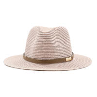 Sombrero de Sol de paja con correa para hombre y mujer, sombrero de ala ancha para vacaciones, playa, verano, UV, Panamá, venta al por mayor - details 7