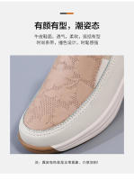 Zapatos Deportivos Casuales Para Mujer Con Suela Gruesa Talla plus 43 Material Superior De Cuero Genuino Transpirable Y Ligero Moda Zapatos Para Caminar - details 1