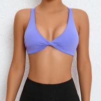 Ropa de yoga desnuda, sujetador de yoga para ejercicio de secado rápido ajustado para mujer, sujetador de fitness de belleza con espalda cruzada para correr al aire libre - details 25