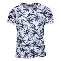 Novedad de verano, camiseta estampada, camisa de fondo para hombre con cuello redondo a la moda, top informal para hombre - details 21