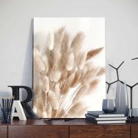 Póster de Paisaje Beige Marco JUBEER Pintura Nórdica de Otoño en Lienzo para Decoración de Interiores Tema Arte Mural para Sala de Estar Sin Marco - details 3