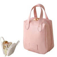 Bolsa de maquillaje portátil para mujer, bolsa de cosméticos de almacenamiento multicapa de mano, estuches de maquillaje - details 6