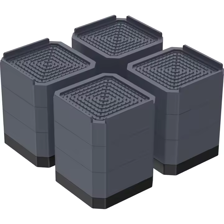 Juego de 4 pies para muebles, Elevador de 3 capas, extraíble, ajustable - 1