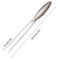 Juego de villa de 29 cm para barbacoa, tenedor de acero inoxidable 304, tallado, reunión, cocina, comedor - details 2