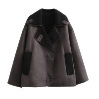 Abrigo de piel para mujer, chaqueta informal holgada de alta gama con solapa versátil, a la moda, novedad de invierno - details 7