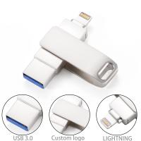 JASTER Flash Drive de Alta Velocidad de 256GB Cable USB 3.0 para Iphone Lightning Plata OTG - details 3