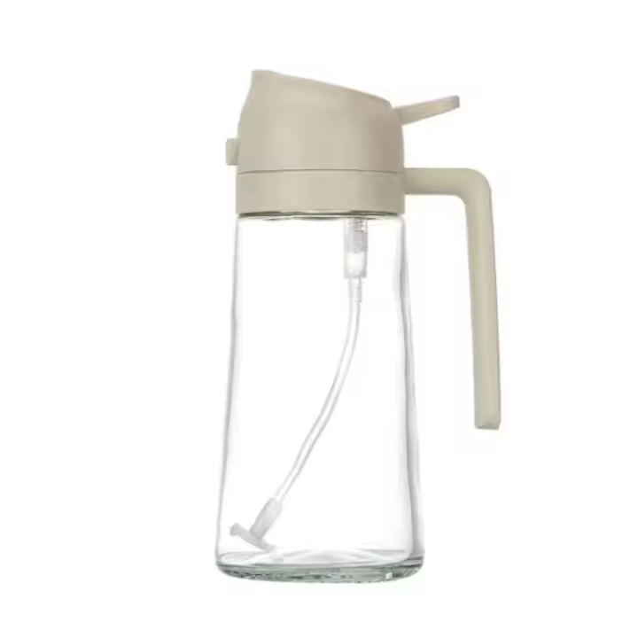 Rociador de Aceite de Oliva de Vidrio Duradero 16oz Botella para Barbacoa, Ensalada, Cocina - 1