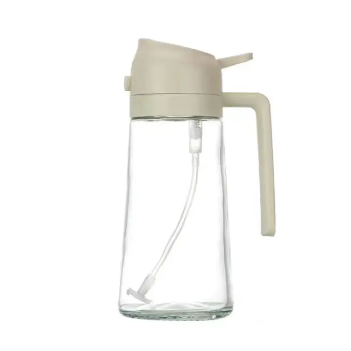 Rociador de Aceite de Oliva de Vidrio Duradero 16oz Botella para Barbacoa, Ensalada, Cocina - 1