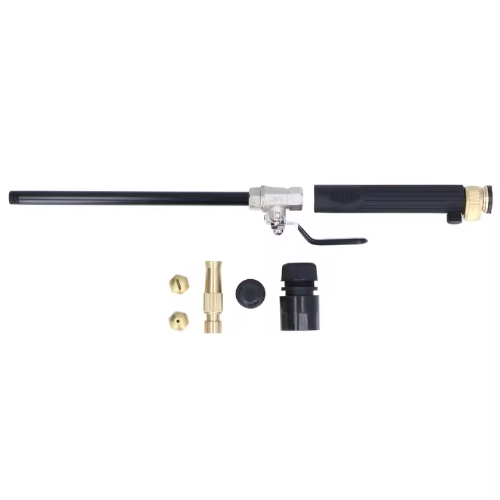 Rociador de riego de alta presión, varita ajustable con boquillas y conector - 1