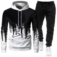 Primavera y otoño, ropa deportiva informal con capucha de Color sólido para hombre, conjunto de moda ajustado para parejas 2025 - details 7