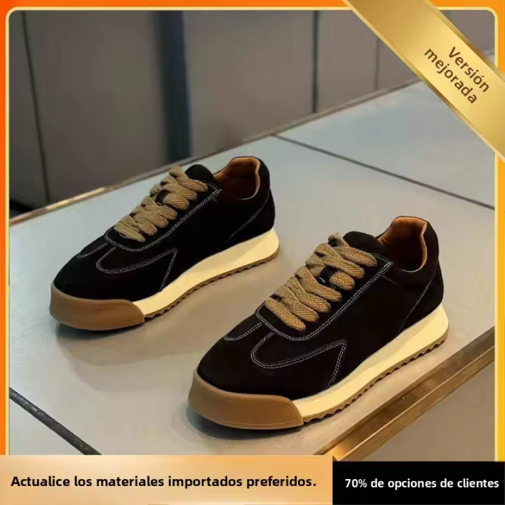 Zapatos Retro de Goma Transpirable Marea Nueva Tendencia de Primavera-Otoño para Hombres - 1