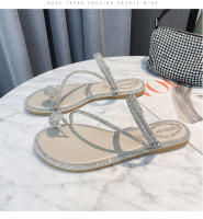 Nuevas Sandalias Planas de Moda para Mujer Diseño Versátil con Punta Abierta Diamantes de Imitación - details 27