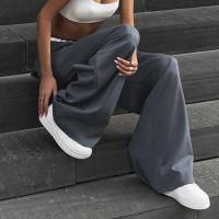 Pantalones holgados de cintura alta para mujer, pantalón de pierna ancha con empalme de encaje, moda coreana, primavera y otoño - details 5