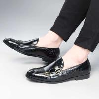 2025 zapatos puntiagudos de cuero de negocios, zapatos de vestir de fiesta para hombre talla Oxford - details 1
