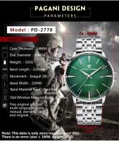 Reloj Mecánico Automático de Lujo Premium PAGANI DESIGN Correa de Cuero Resistente al Agua - details 3