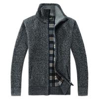 Chaqueta de Punto Gruesa para Hombres Estilo Casual de Invierno Cardigan de Lana con Cremallera Completa - details 3