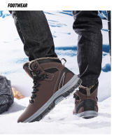 Botas de combate táctico de invierno para hombre, zapatos para caminar al aire libre, senderismo, botines para hombre, botas de nieve transpirables antideslizantes de felpa para mantener el calor - details 11