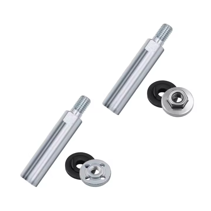 Varilla de extensión para amoladora angular, barra conectora de acero inoxidable con rosca M10 y placas de presión para pulir espacios estrechos - 1