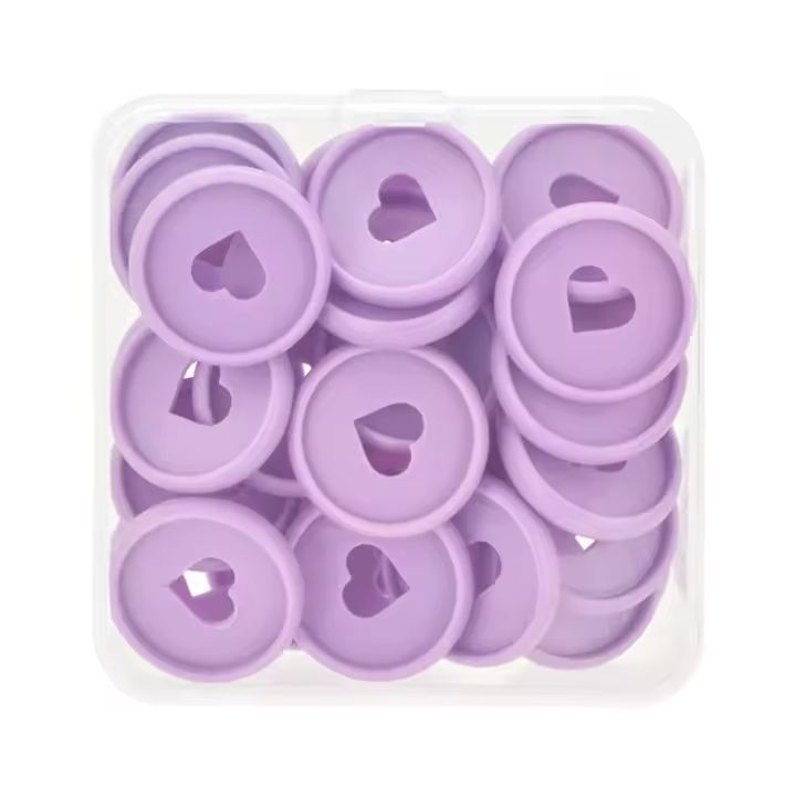 Fromthenon Binder-Discos de encuadernación de Color macarrón en forma de corazón para planificador de agujeros de setas, anillos de disco de plástico para cuaderno, 28/32/24mm - 1