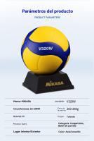 MIKASA V200W,V300W Voleibol La superficie de microfibra con doble hoyuelo estabiliza, voleibol de playa para adultos, balones de fútbol para adultos, deportes de equipo - details 5