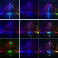 Luz de Efecto de DJ ESHINY Proyector de 180 Patrones de Láser RGB para Escenario y Barra de Baile Sistema de Luces de Fiesta DMX512 G14N6 - details 6