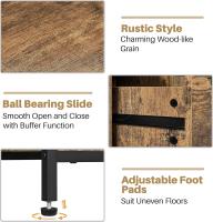 Armario de Baño de Madera Diseño de Cajón y Estante Ajustable Ideal para Cocina y Sala de Estar - details 22
