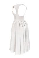 Vestido de noche elegante para mujer con escote en la espalda - Vestido largo sin mangas con pliegues para fiesta, graduación, vacaciones - details 28