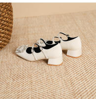 Zapatos de mujer con tacón bajo y hebilla plana - details 25