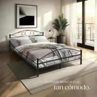 Cama de Boda Romántica y Estable Estructura de Cama de Madera Base de Cama Resistente - details 1