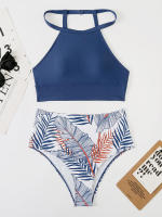 Sexy de cintura alta Bikini nueva Halter traje de baño mujeres bañador Bikini femenino de impresión traje de baño de verano Biquini - details 2