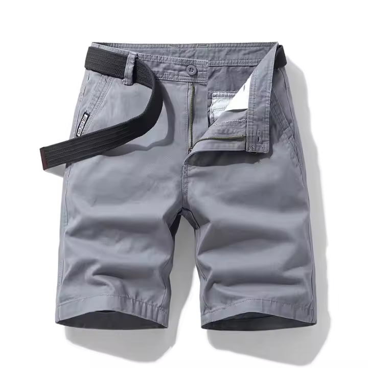 Pantalones cortos de herramientas de algodón para hombre, pantalones casuales sueltos Retro, Verano - 1