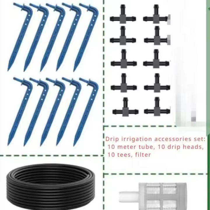 Kit de riego por goteo automático Solar para jardín, agua de jardinería DIY para exteriores/interiores, sistema de riego de plantas con antisifón - 1