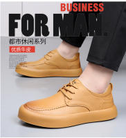 Zapatos de herramientas yuppie de moda transpirables y versátiles, zapatos casuales de suela blanda de cuero genuino para hombres - details 4