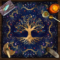 Mantel Tarot de Árbol de la Vida Paño Altar Pagano con Plancha de Tarot - details 2