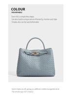 Nuevo Bolso de Mujer Tejido con Hebilla de Cuerda de Metal Bolso de Mano Portátil Retro - details 9