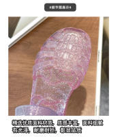 Zapatos de princesa de gelatina de cristal Zapatos de cueva de bebé Zapatos romanos para niñas Zapatos de playa de suela suave - details 3