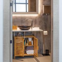 Mueble bajo Lavabo nórdico marrón de bambú para Cuarto de baño Basic - details 3