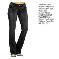 Jeans de Corte Medio para Mujer 2025 Pantalones Casuales de Denim Elástico para Talla XS-4XL - details 6