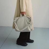 Hombro acolchado para mujer, mochila informal de nailon suave, bolso con cordón simple de gran capacidad - details 6