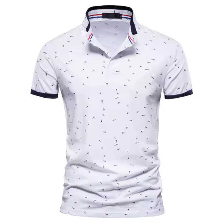 Camiseta Polo Casual para Hombres Diseño Delgado con Cuello en Algodón de Alta Calidad - 1
